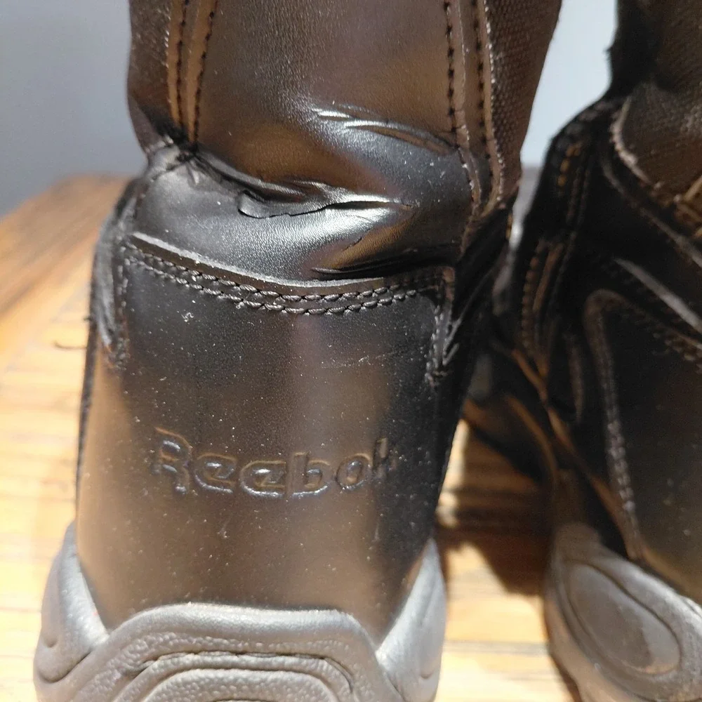 Reebok Rapid Response Boots Size 11 Black Side Zip Composite Toe Tactical RB8874
